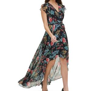 TOMMY HILFIGER FLORAL CHIFFON DRESS